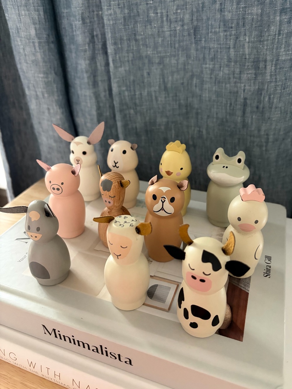 Magnolia Hearth and Hand Wooden Farm Animal Toy Set - Set of 11